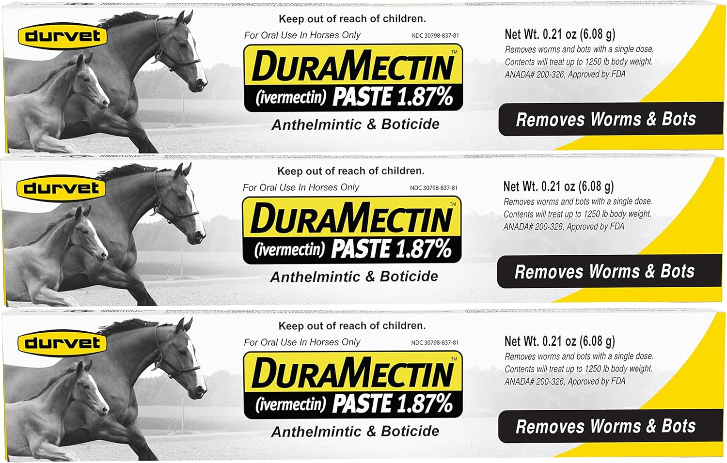 3 Tubes Equine Wormer Paste X770