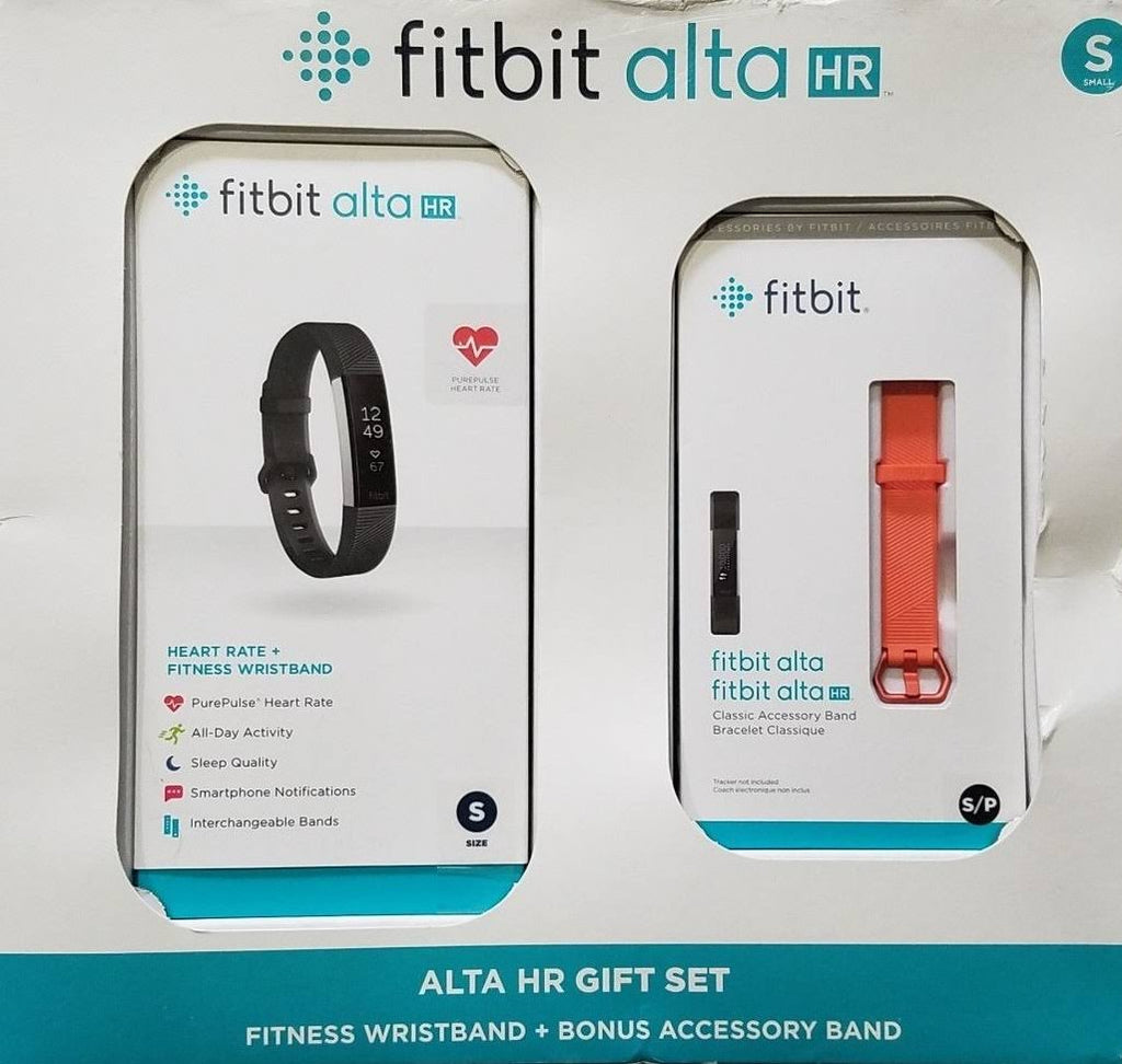 Activity Tracker with Heart Rate Monitor - Small - Black/Stainless Steel Q624