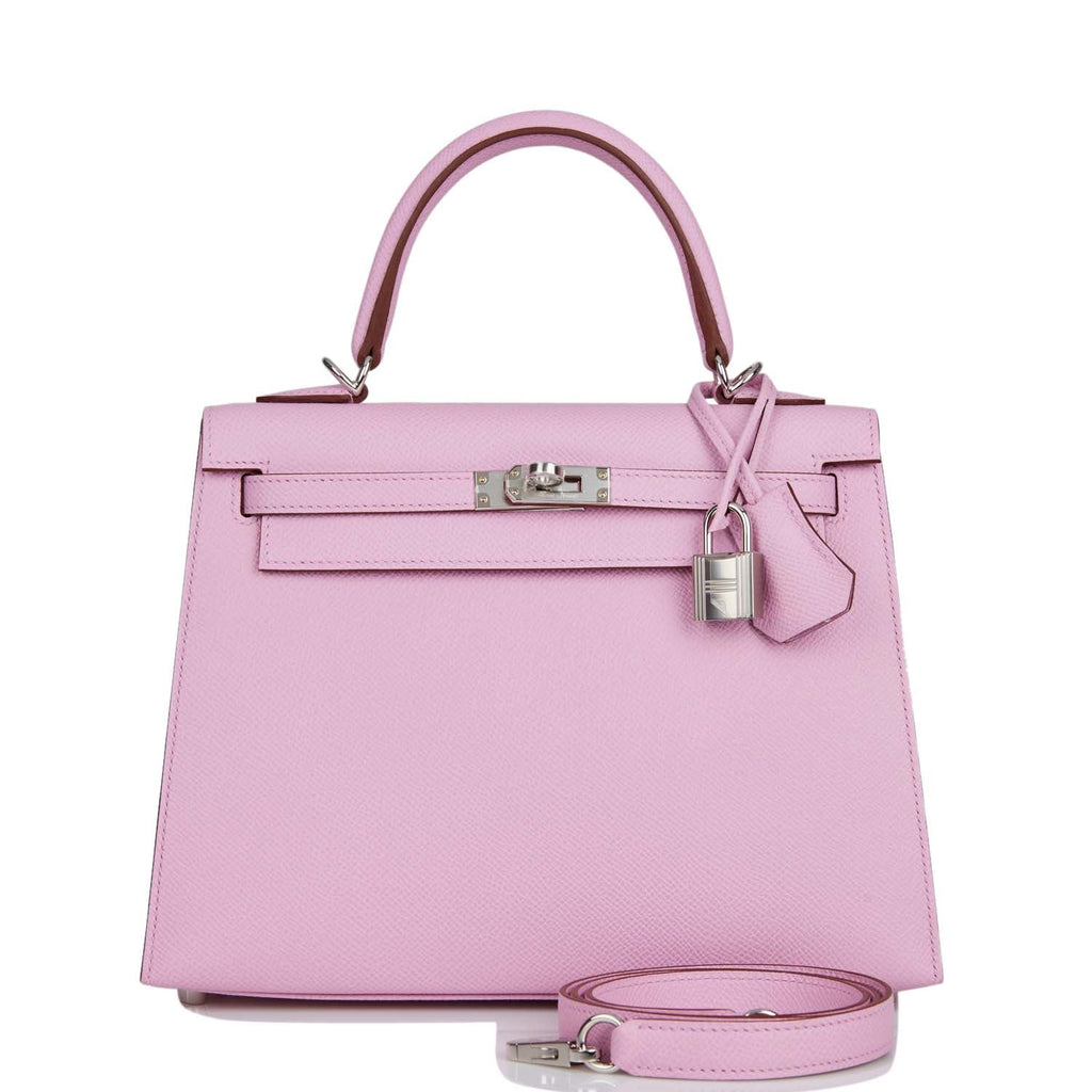 Mauve Sylvestre Epsom Palladium Hardware Kelly Sellier 25 K275