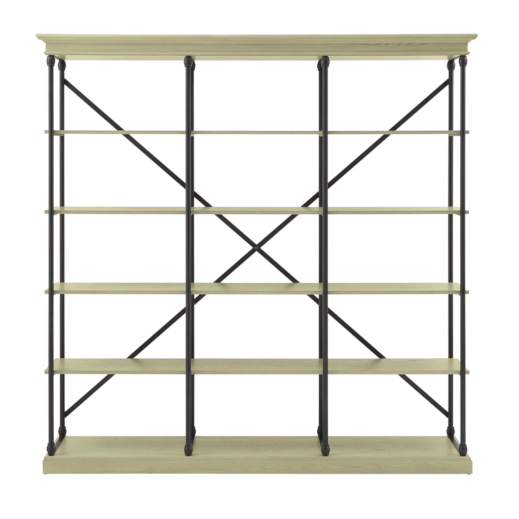Ivory/Black 5 Shelf Bookcase H99533