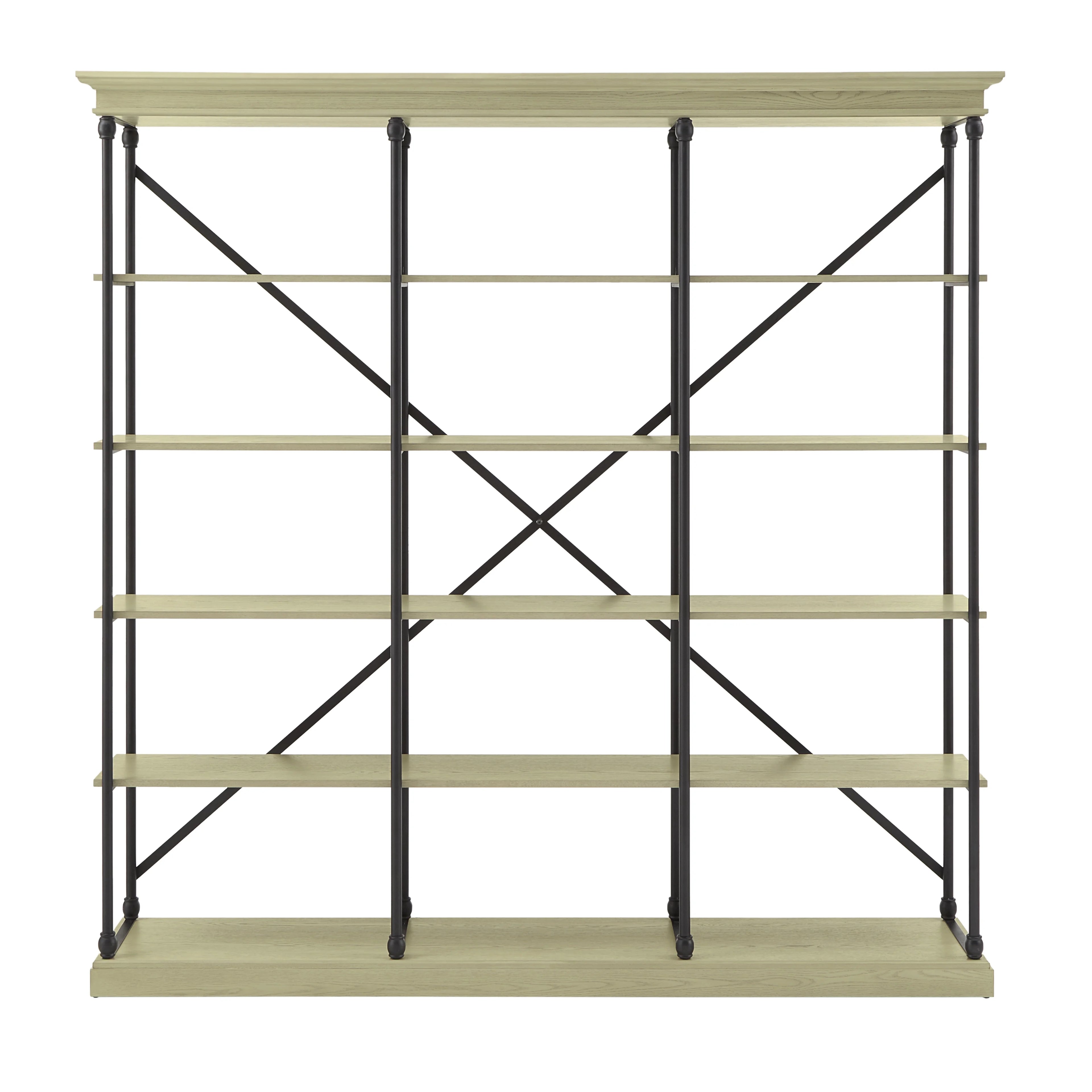 Ivory/Black 5 Shelf Bookcase H99533