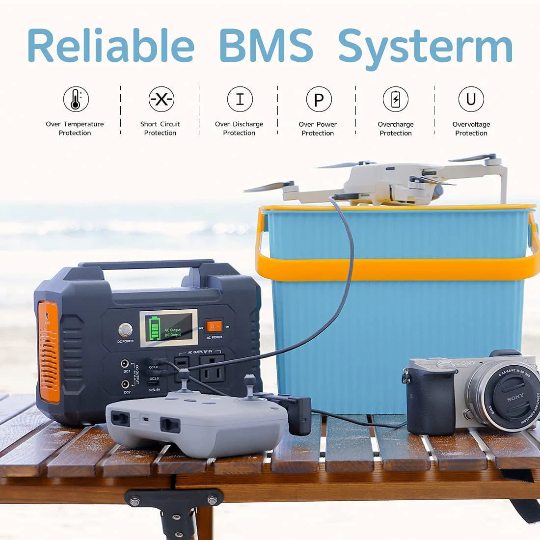 200W Portable Power Station 40800mAh Solar Generator O15735