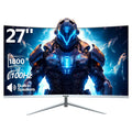27 Inch Curved Monitor 100hz White FHD 1080P 1800R Frameless Built-in Speakers HDMI L6532