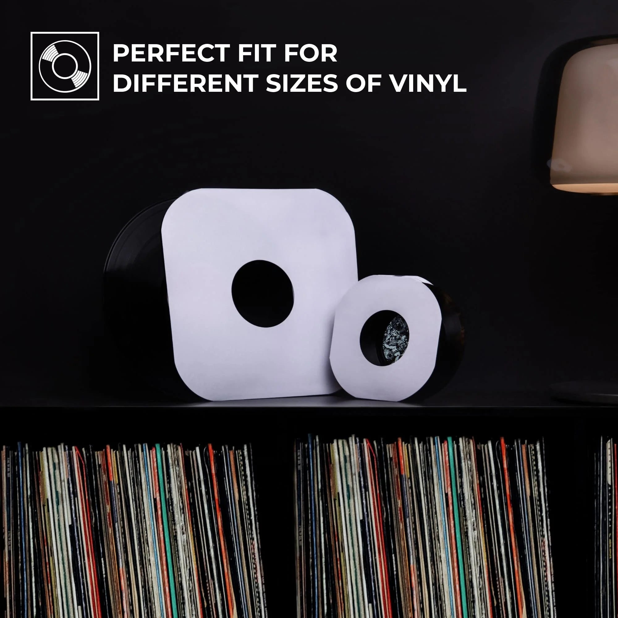 100-Pack 7" Vinyl Record Inner Sleeves T3039