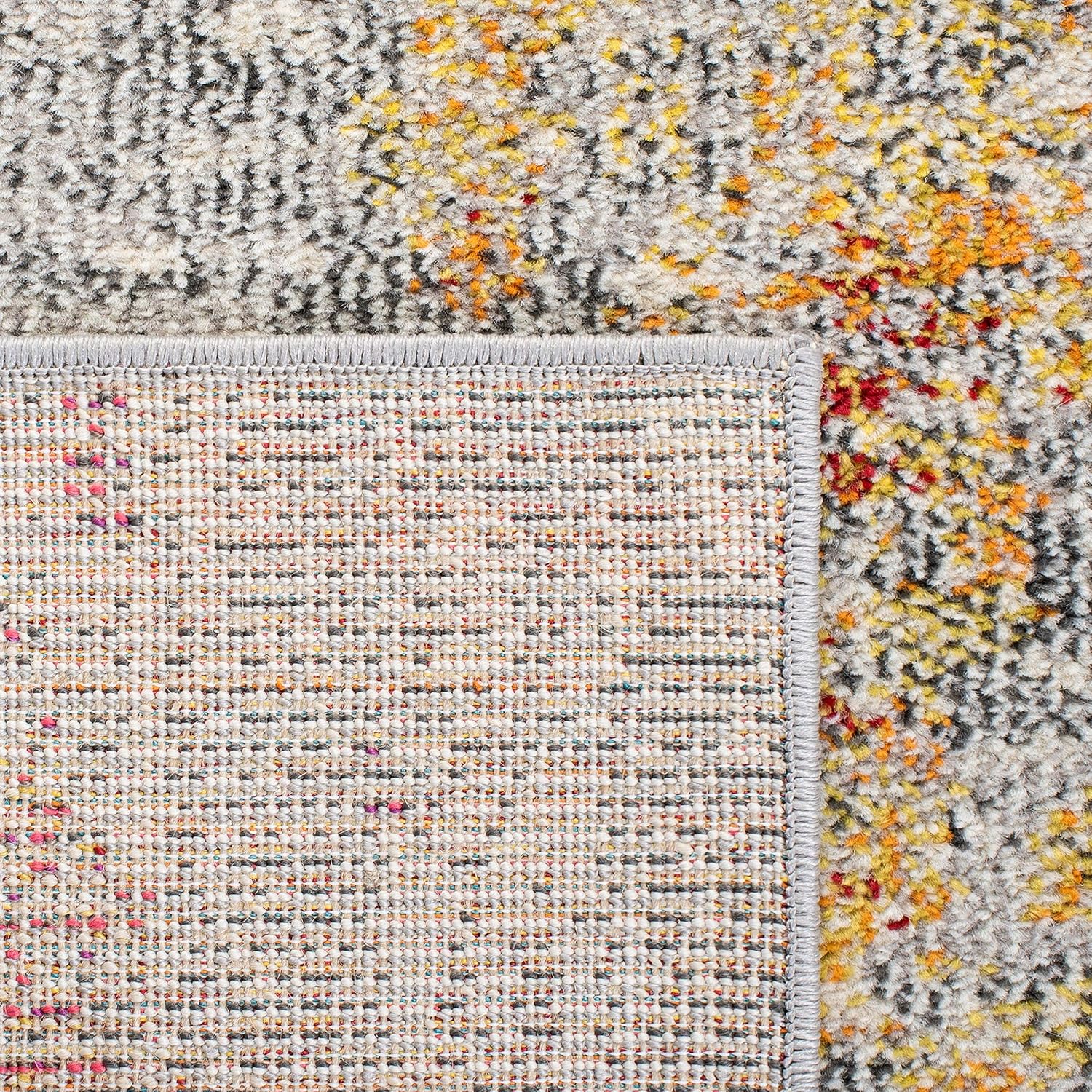 2'2" x 12' Grey Gold Runner Rug B12500