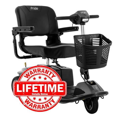Grey 3-Wheel Scooter with 400 Lbs Weight Capacity and Foldable Seat B229