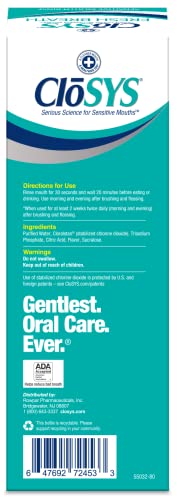 Sensitive Mouthwash, 32 Ounce, Gentle Mint, Alcohol Free, Dye Free, pH Balanced U290823