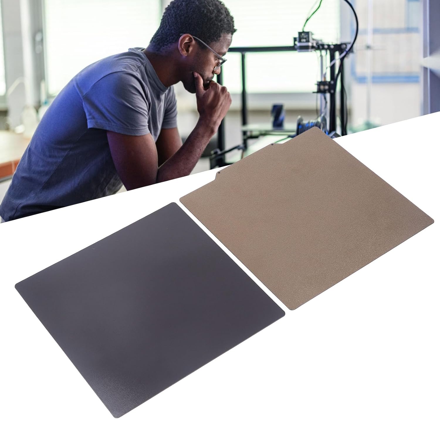 300x300MM 3D Printer Build Plate Smooth Carbon Fiber PET Textured PEI Spring Steel Sheet E8888