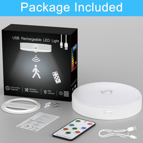 2 Pack Rechargeable Motion Sensor Ceiling Light P824
