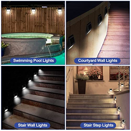 48 Pack Solar Step Lights Cool White Q617