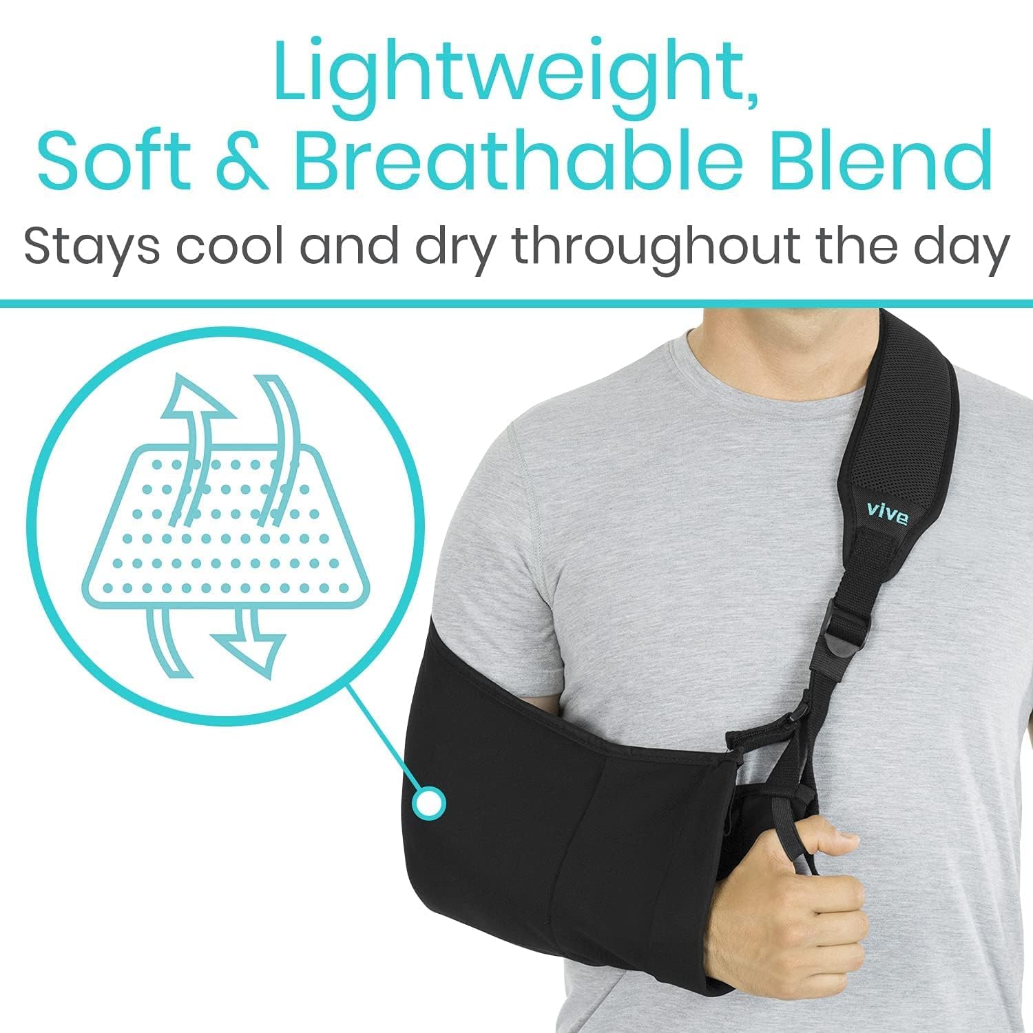 Adjustable Padded Arm Sling (Black) U90049