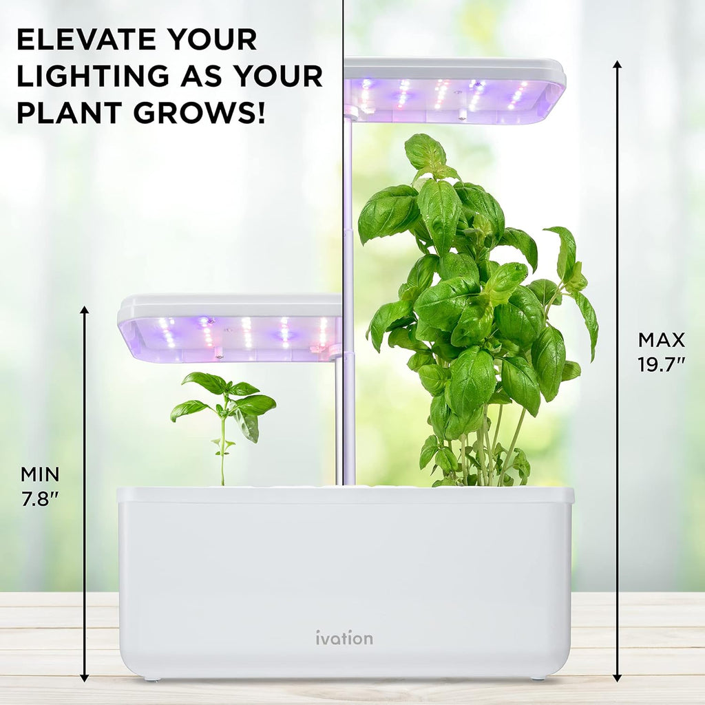 7-Pod Indoor Hydroponics Growing System Kit with LED Grow Light Y5638