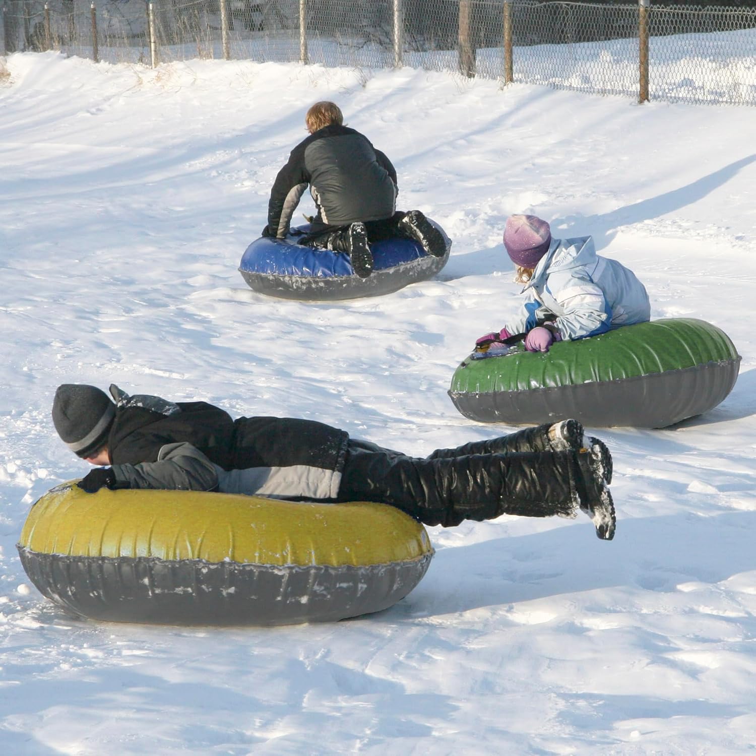2 Pack Inflatable Snow Tubes with Heavy Duty Cover V499