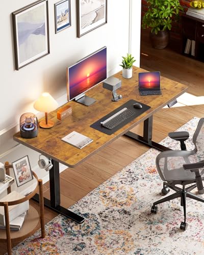 71 x 35 inch Electric Standing Desk with Thick T-Shaped Frame I23721
