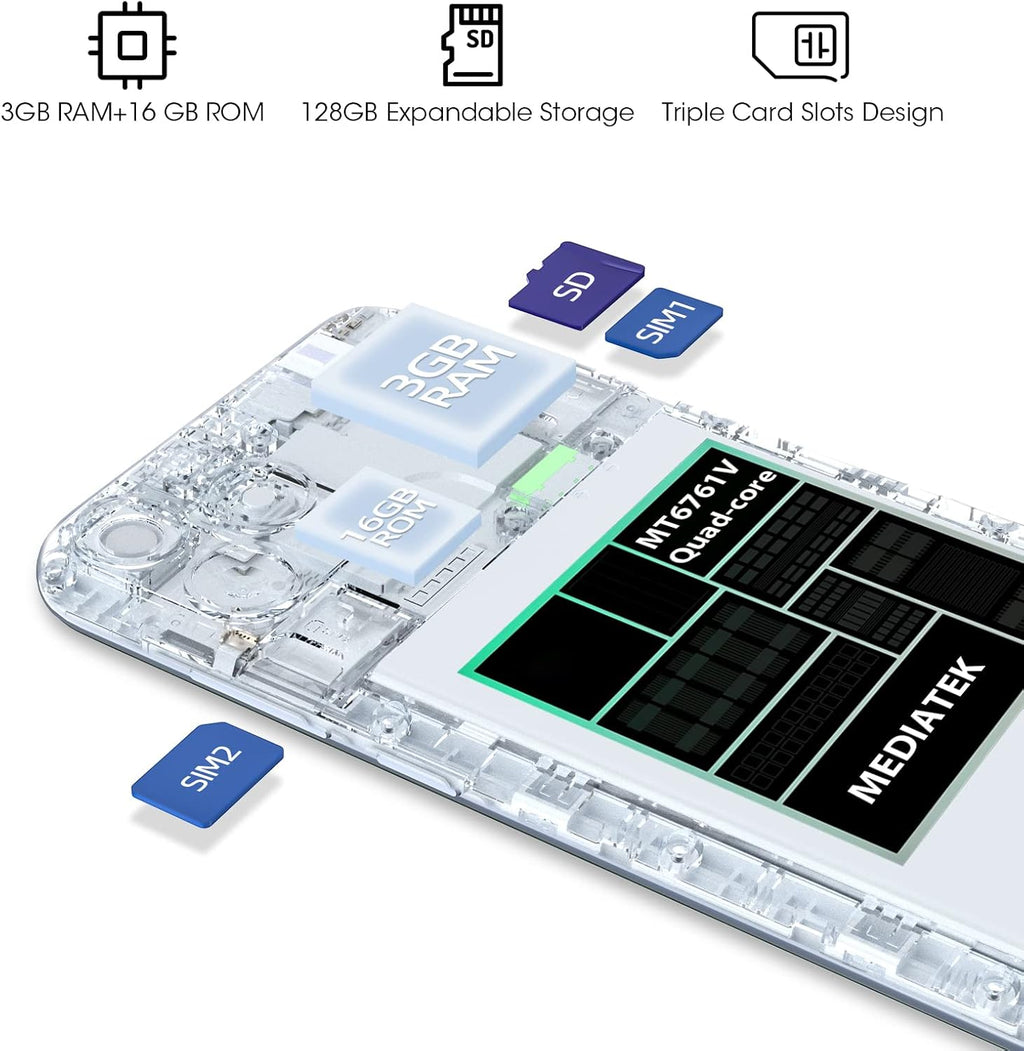 Blackview A55 Smartphone with 6.5" HD+ Display, 4780mAh Battery, 8MP Camera Q3089