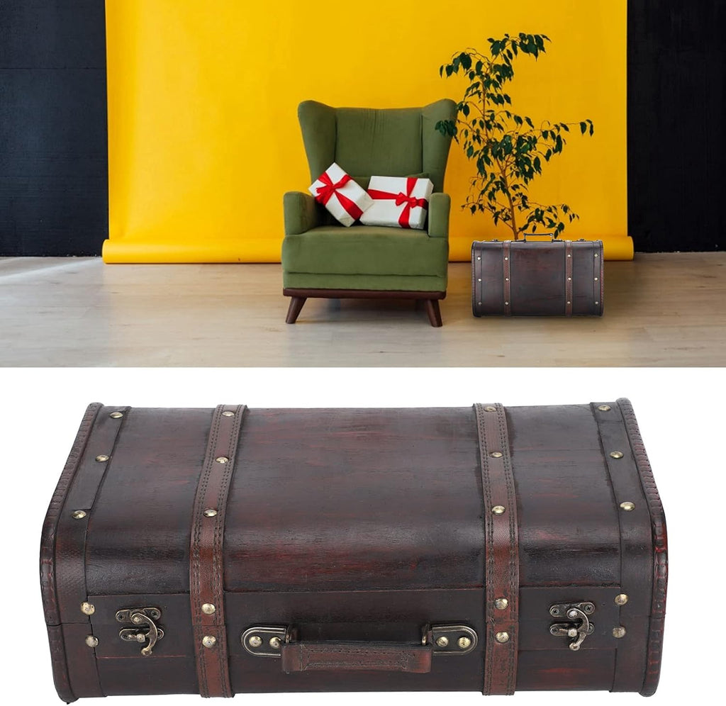 Antique Wooden Suitcase M7874