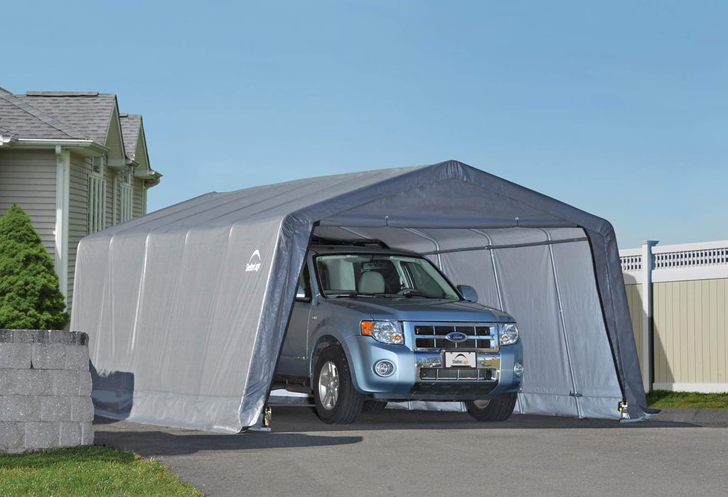 Grey 12 x 20 x 8 ft Garage-in-a-Box V4326