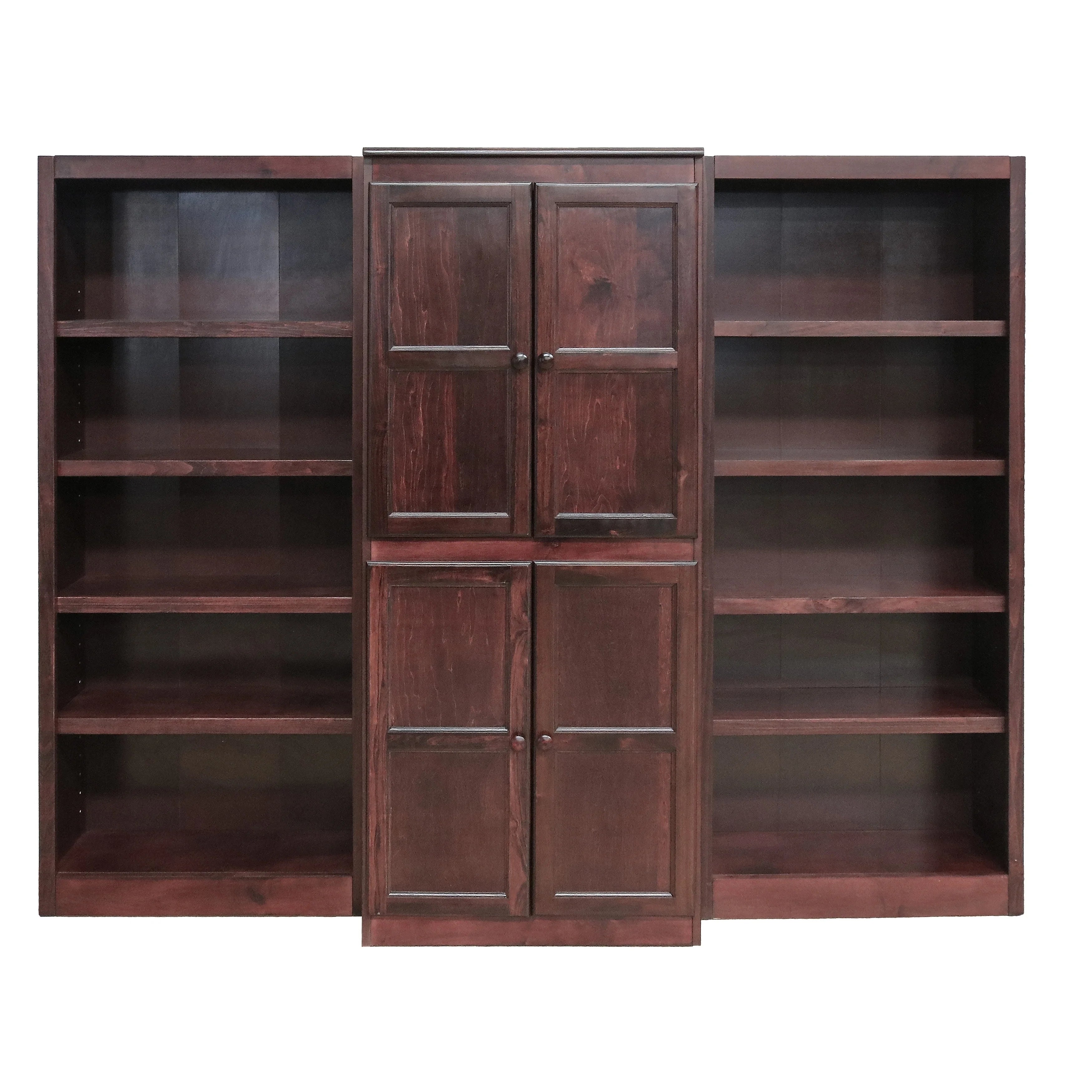 3-Piece Wall and Storage System, 15 Shelves Oak Finish E36183