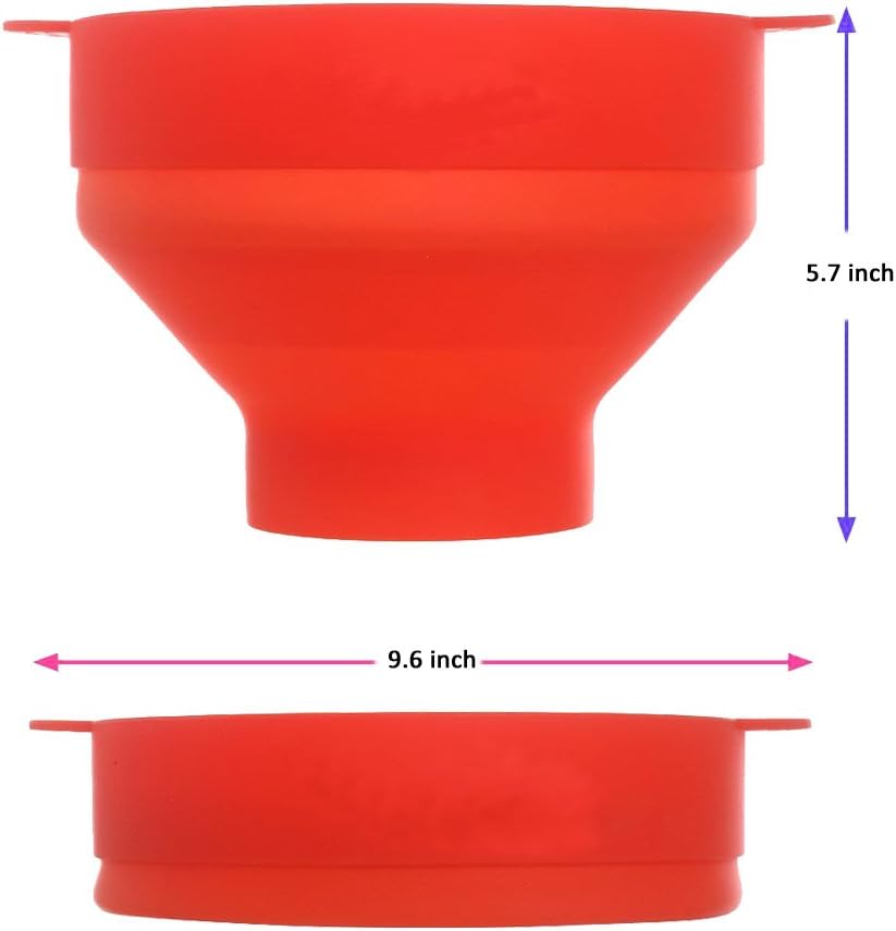 Collapsible Silicone Microwave Popcorn Popper with Lid V17769