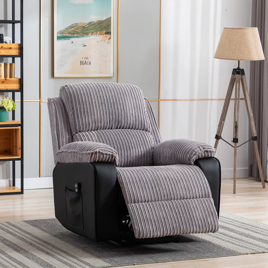 Electric Lift Recliner with Heat and Massage, Heavy Lounge Chair with Padded Arms and USB F74890