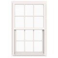 30 in. x 48 in. White Single-Hung Vinyl Window with 6-Lite Colonial Grids B278
