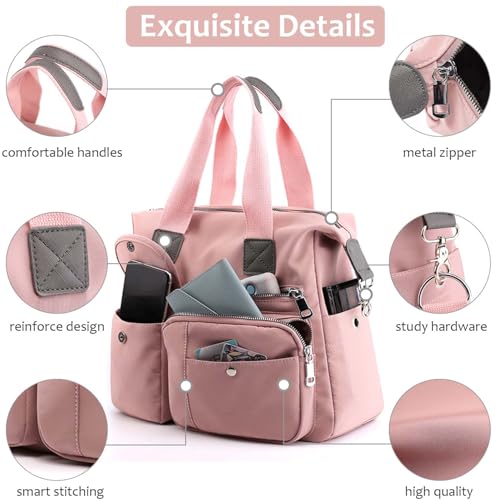 Waterproof Nylon Multi Pocket Shoulder Tote Bag R81394