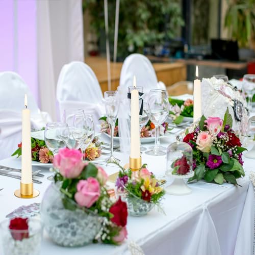 36 Pcs Gold Metal Taper Candle Holders D39541