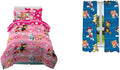 Twin Bedding Set with Reversible Comforter, Flat & Fitted Sheets, Pillowcase & Sham + Window Curtains P179686