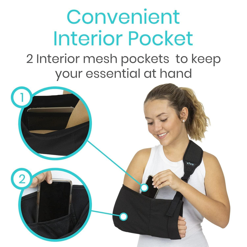 Adjustable Padded Arm Sling (Black) U90049