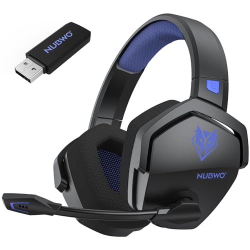 Dual Wireless Gaming Headset with Microphone (Black-Orange) O963