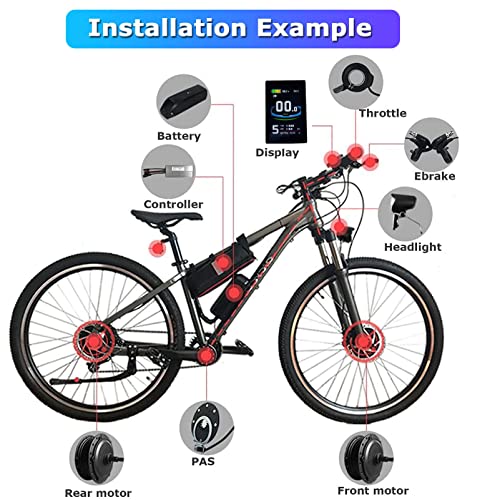 48V 1000W Rear Wheel Electric Bicycle Hub Motor Kit U498