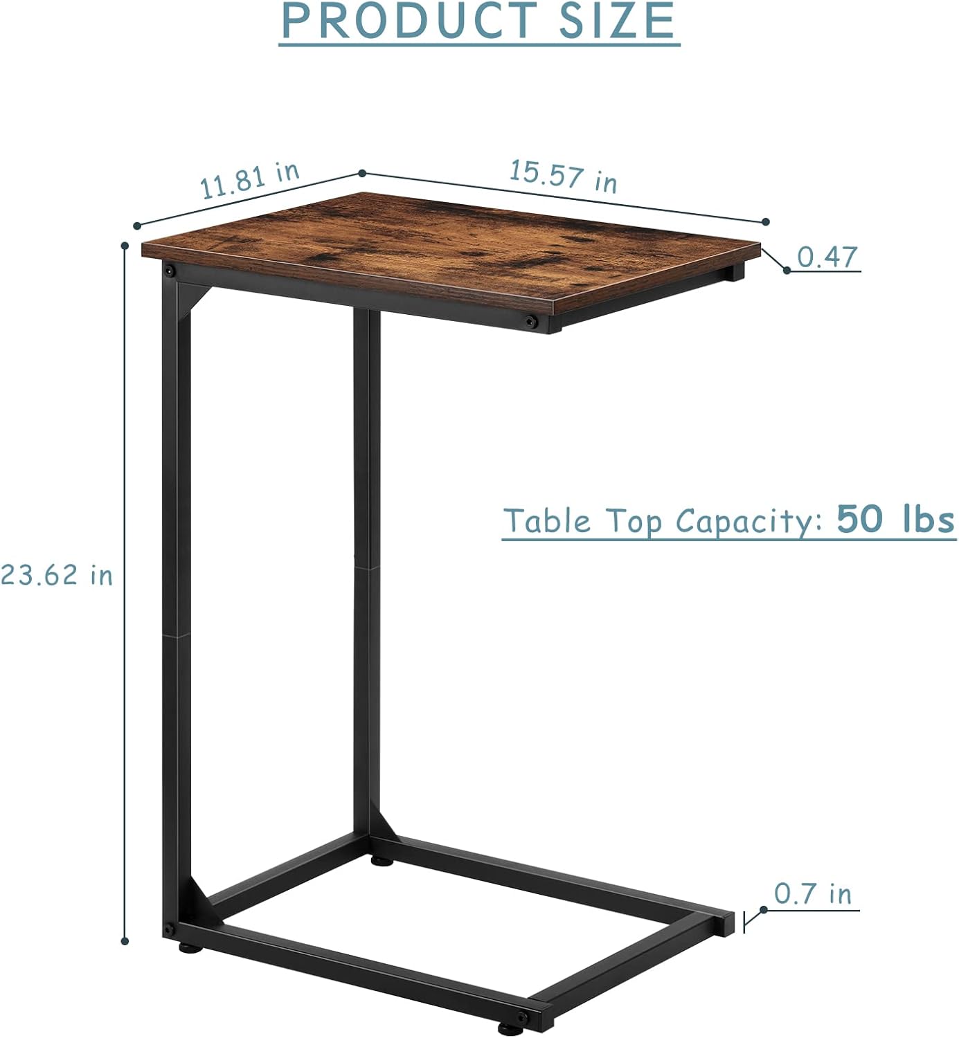 C Shaped Side Table Set of 2 J822