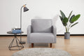 Light Gray Polyester Convertible Futon Sofa Chair O200068