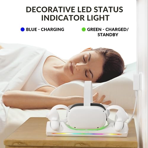 Charging Dock for VR Headset & Controllers with 2 Rechargeable 2100mAh Batteries Z29073