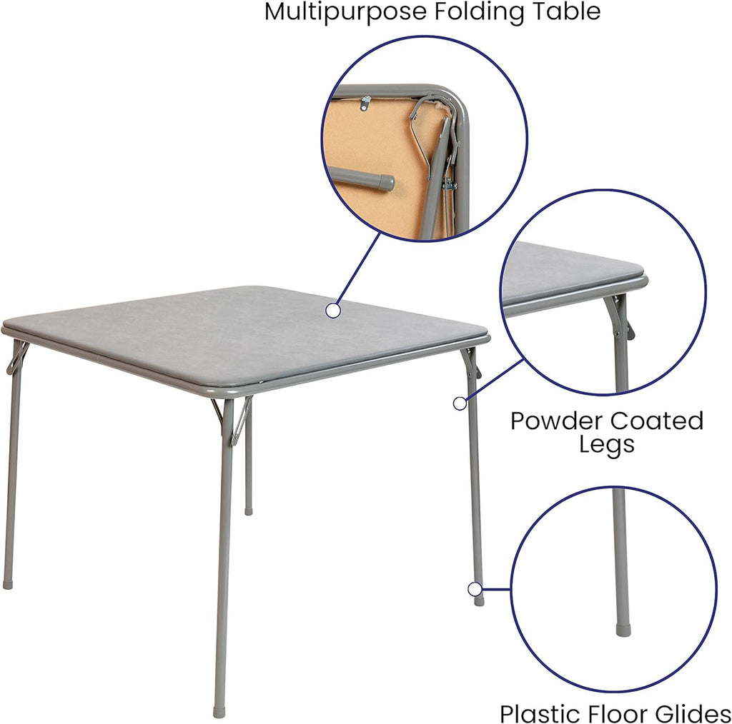 Gray Square Folding Card Table H593716