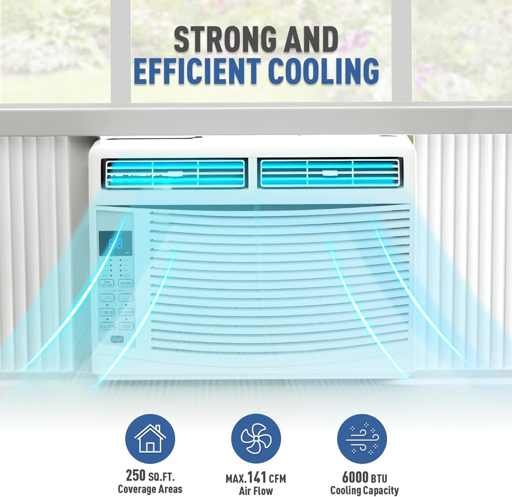 6000 BTU 115V Smart Window AC S9330
