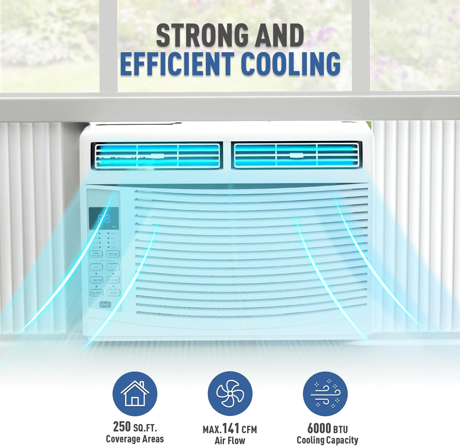 6000 BTU 115V Smart Window AC S9330