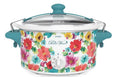 Portable Slow Cooker, 6 Quart, Removable Crock, Breezy Blossom F435696