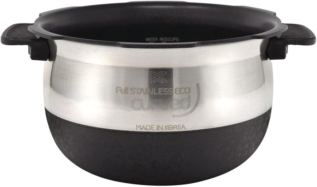 Stainless/Black 6 Cups Replacement Inner Pot for Rice Cooker O7658