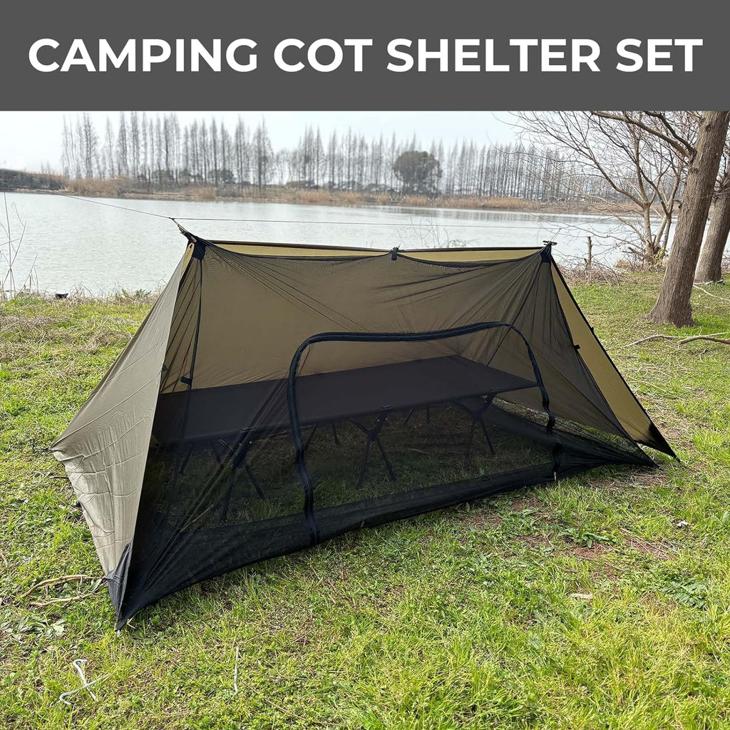 Camping Tarp Set with Ripstop Silnylon Silicone PU Coating W8069