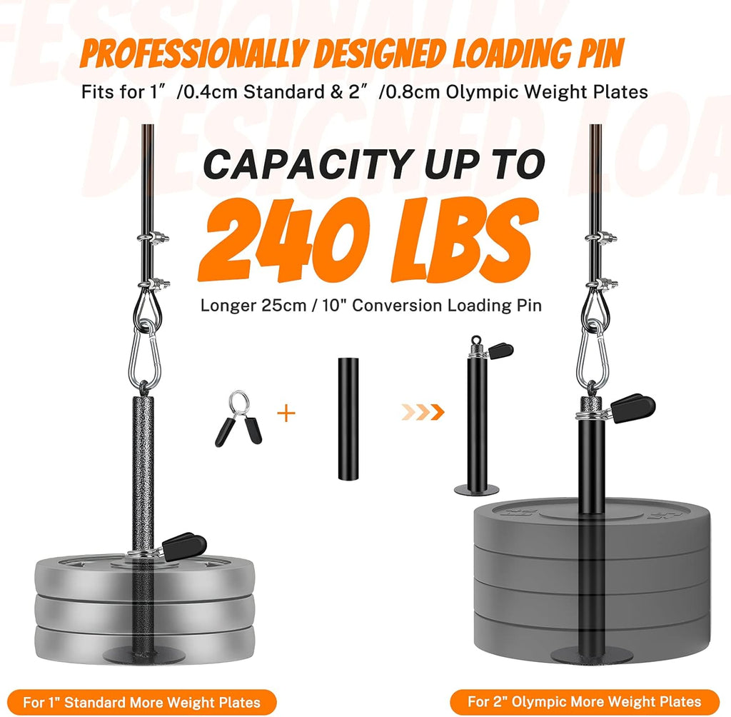 2 Weight Cable Pulley System for Home Gym B148