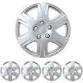 Silver 15" 4 Pieces ABS Plastic Hubcaps S146