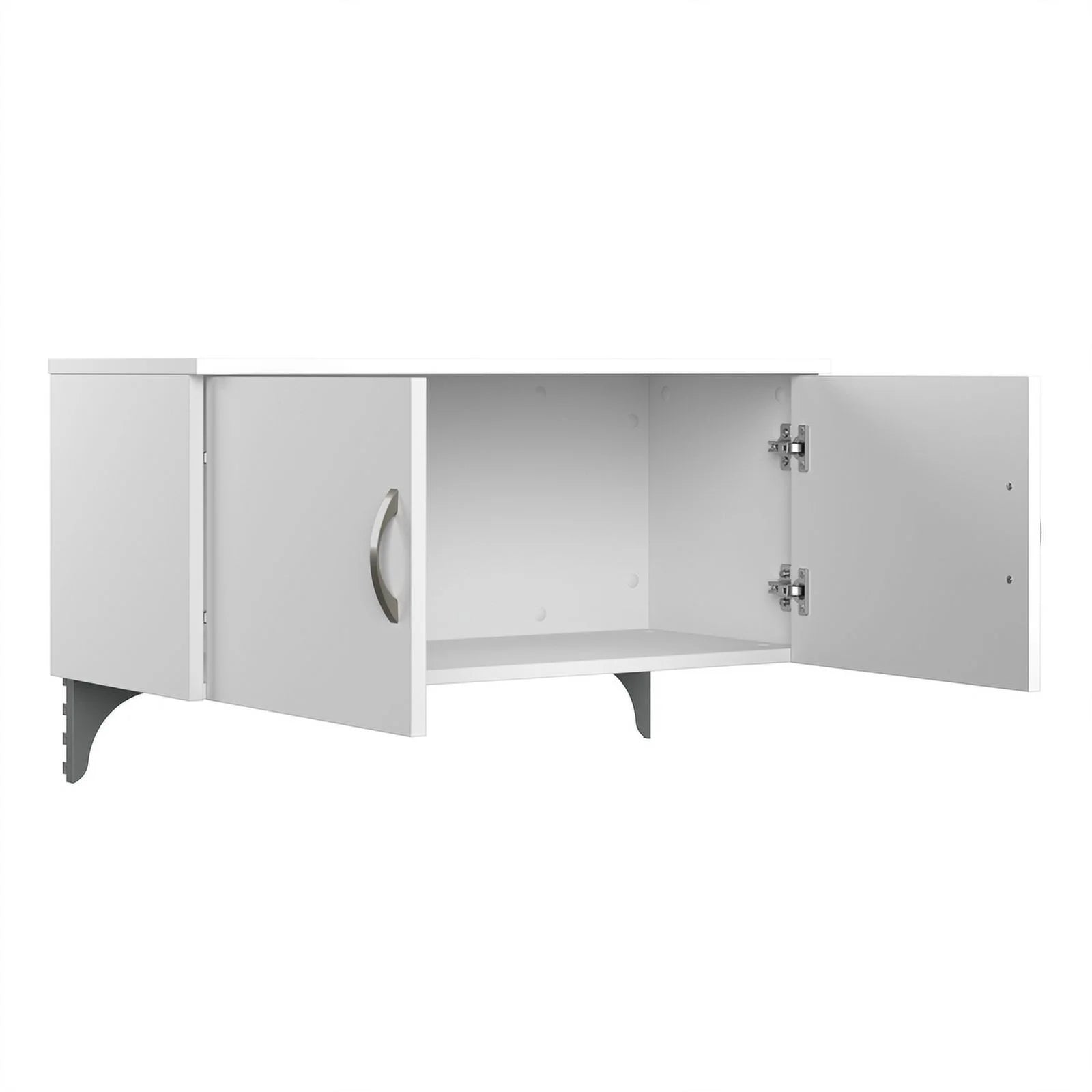 Pure White Engineered Wood Cubicle Storage Set N9421