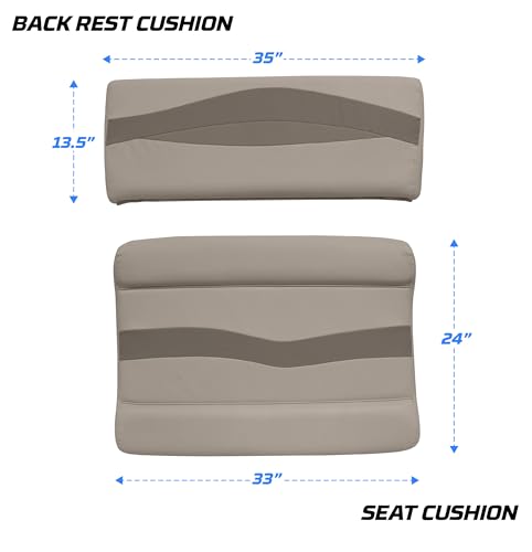 Stone/Mocha Java/Khaki Pontoon Flip-Flop Seat Cushion Set I166901