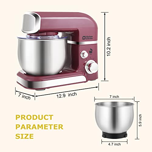 3.2Qt 6 Speeds Blue Electric Food Mixer Q427218