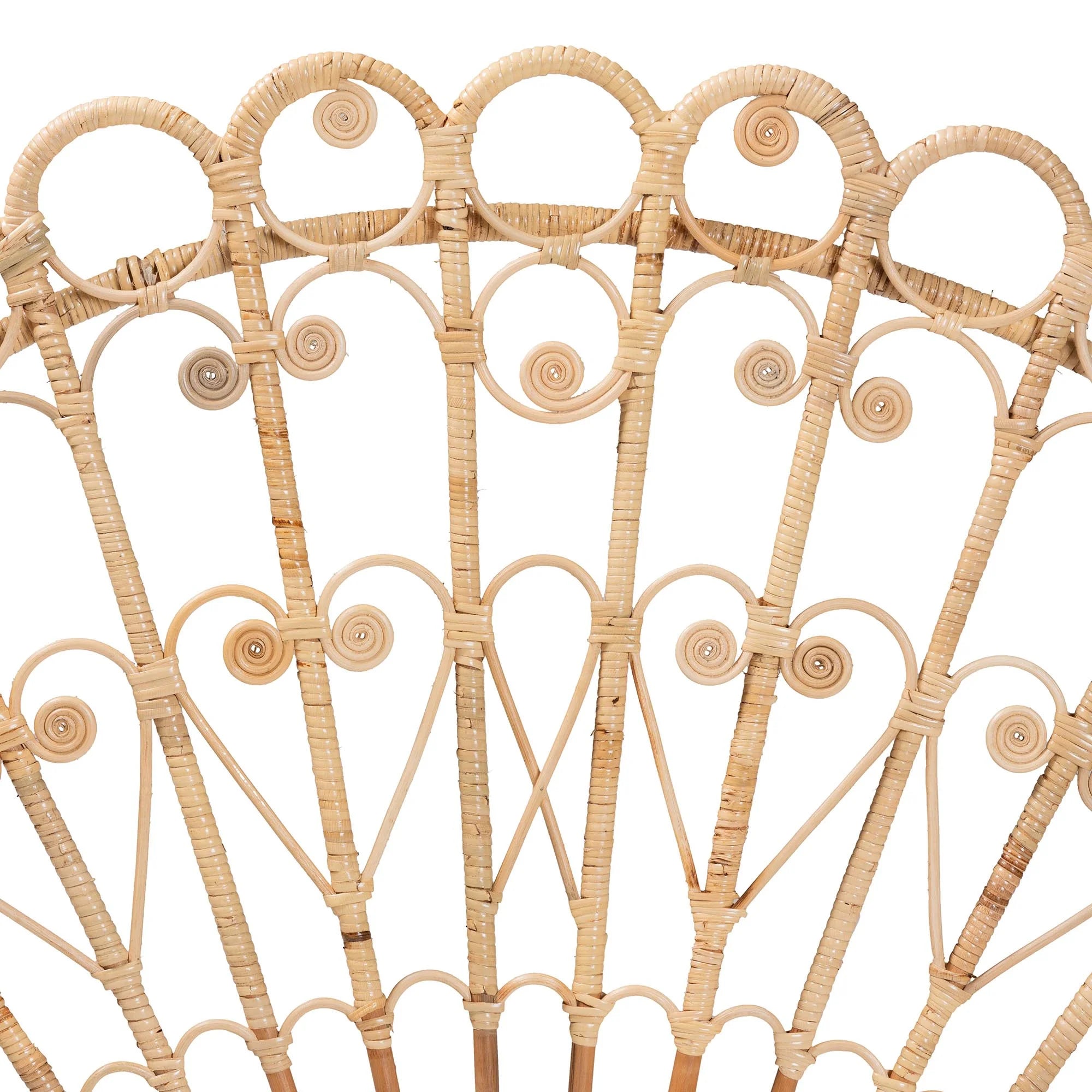 Natural Brown Rattan Queen Size Headboard U9919