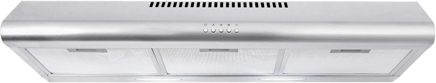 36 in. Under Cabinet Range Hood with 3 Speed Exhaust Fan, Reusable Filter and LED Lights in Stainless Steel X215828