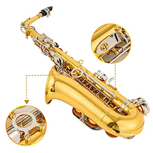 Black/gold keys Eb Alto Saxophone with Case M3844