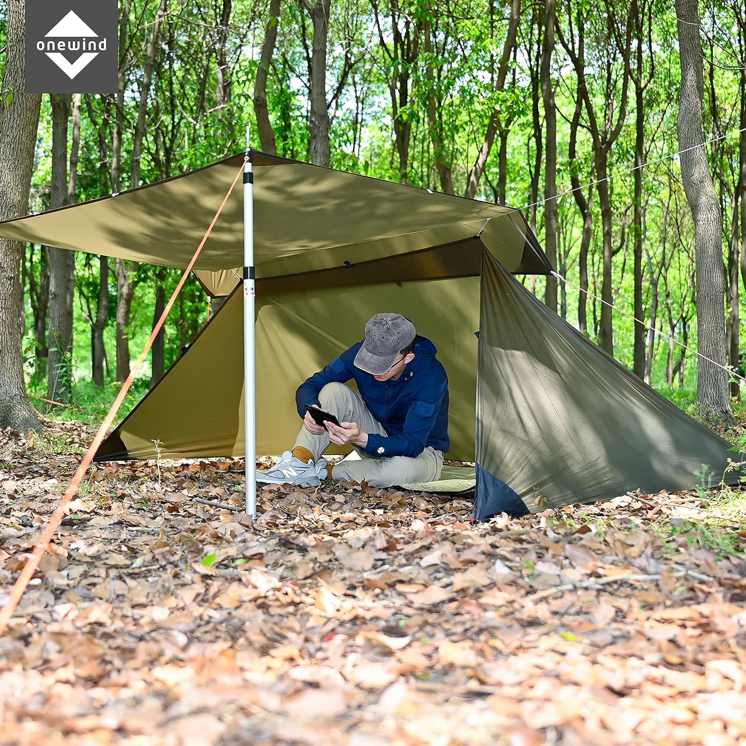 Camping Tarp Set with Ripstop Silnylon Silicone PU Coating W8069