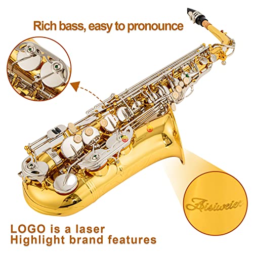 Black/gold keys Eb Alto Saxophone with Case M3844